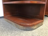 Modern Oak Veneer & Solid Cherry 5-Drawer Kneehole Desk