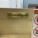 Pair of Contemporary MCM Crate & Barrel "Tate" Walnut Night Stands