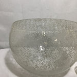 12pc White & Clear Glass Punch Bowl Set