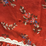 Vintage 1970's Gunne Sax Red Ditsy Floral Prairie Dress