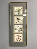 Signed Limited Edition Michele Conley Vogel Flowers & Birds Quadraptych