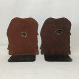 Pair of Vintage Farmhouse Syroco Wood Mare & Foal Bookends