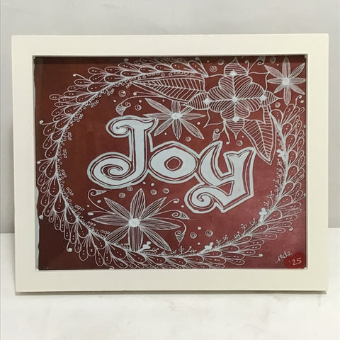 Eltimar Design Framed 8x10 Red "Joy" Artwork Print