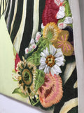 Vintage Retired Mackenzie Childs Embroidered Zebra Wall Art