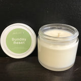 Lavender in Luxe 2oz "Sunday Reset" Candle in Clear Glass Jar