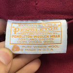 Vintage Pendleton Red Wool Midi Skirt
