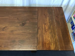 Vintage Farmhouse Solid Pine Expanding Trestle Dining Table