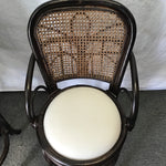 Vintage MCM 3pc Rattan & Wood Dining Set