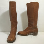 Frye Saddle Brown "Campus 14L" Calf-High Boots