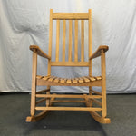 Vintage Solid Oak Arrow-Back Rocking Chair