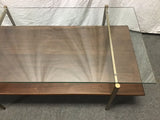 Contemporary MCM West Elm Glass-Top Art Display Coffee Table
