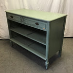 Vintage Upcycled Dresser Blue-Painted 3-Tier 1-Drawer Side Table