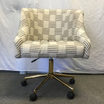 Off-White & Black Geo Print Rolling Office Chair