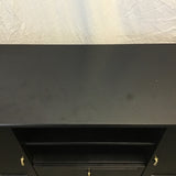IKEA LOMMARP Black Laminate TV Stand