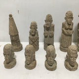 Set of 32 Soapstone Chess Pieces
