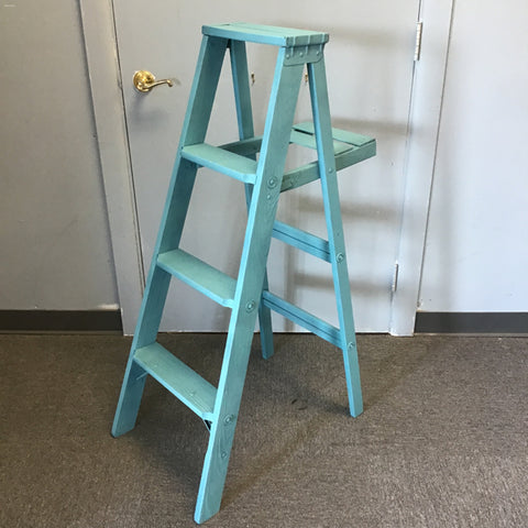 DECORATIVE Upcycled Vintage Blue Ladder