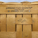 1999 Longaberger Woven Solid Maple Lidded Vainty Basket