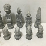 Set of 32 Soapstone Chess Pieces