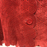 New With Tags! Vintage Spiegel Lightweight Red Die-Cut Suede Leather Jacket