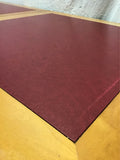 Vintage Stakmore Maple & Red Vinyl Draw-Leaf Card Table