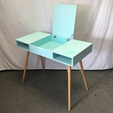 Modern MCM Blue Painted 2-Tier Lift-Top Desk