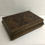 Vintage MCM Jay Import Co. Rosewood & Velvet Jewelry Box