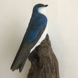 Signed Richard Lamson Studio "Tree Swallow With Babies" Wall Hanging Sculpture