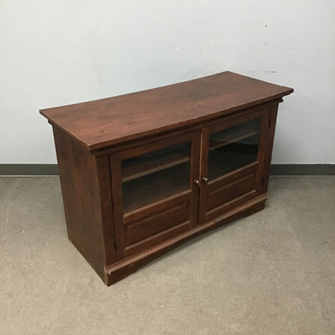 Modern Faux-Cherry Laminate Entertainment Stand