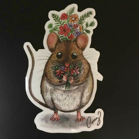 Cruz Illustrations "Andy the Mouse" Sticker