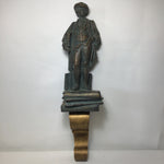 Single Sconce-Mounted "Sir Joshua Reynolds" Bronze Plaster Bookend