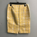 Talbots Yellow & White Pencil Skirt