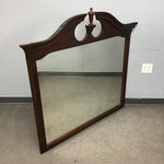 Large Vintage Federal Solid Walnut Mirror