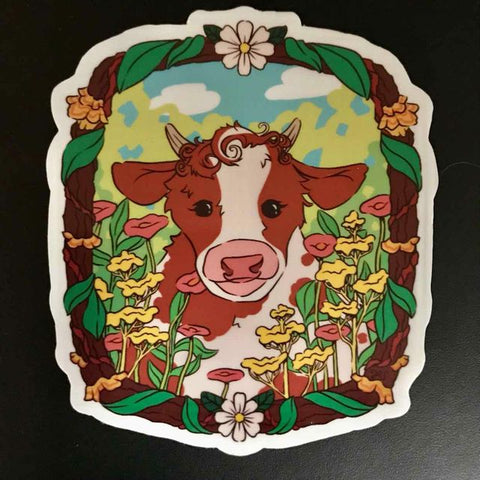 Rachel Feirman Cow Sticker