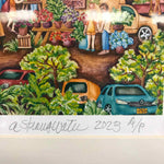 Andrea Strongwater "Ithaca Farmers Market" 8x10 Print in 12x16 Matting