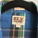 Ely Cattleman Blue Plaid Button-Up