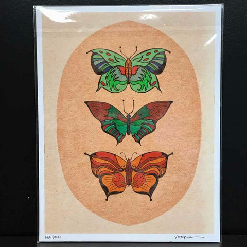 Yen Ospina "Mariposas" 8.5x11 Signed Art Print