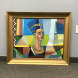 Signed 1997 Original "Nefertiti"Painting by Laurice D. Burke