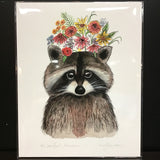 Cruz Illustrations "The Soulful Raccoon" 8x10 Signed Art Print