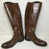 Buttero Brown Leather Knee High Block Heel Boots