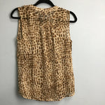 Loft Shear Brown Animal Print Blouse