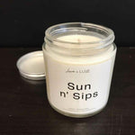 Lavender in Luxe 4oz "Sun n' Sips" Candle in Clear Glass Jar
