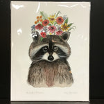 Cruz Illustrations "The Soulful Raccoon" 11x14 Signed Art Print