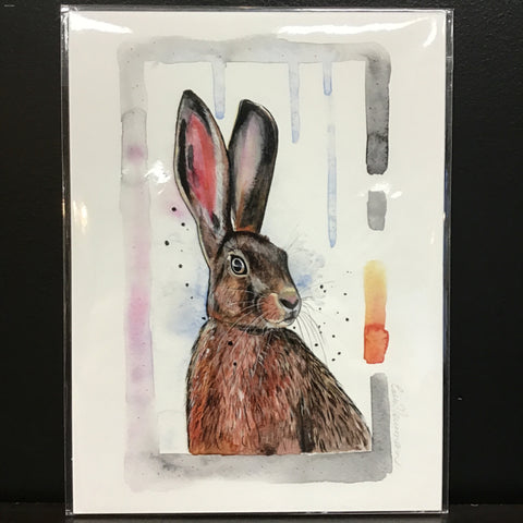 Cruz Illustrations "Hare" 6x8 Signed Art Print