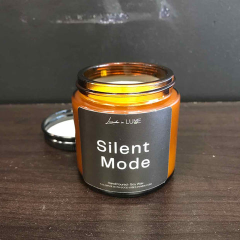 Lavender in Luxe 4oz "Silent Mode" Candle in Amber Glass Jar