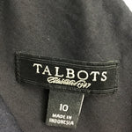 Talbots Blue Striped Fit & Flare Midi Dress