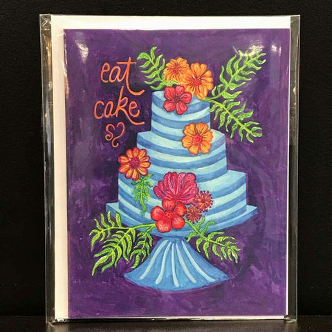 Andrea Strongwater "Eat Cake" 4.25x5.5 Note/Greeting Card