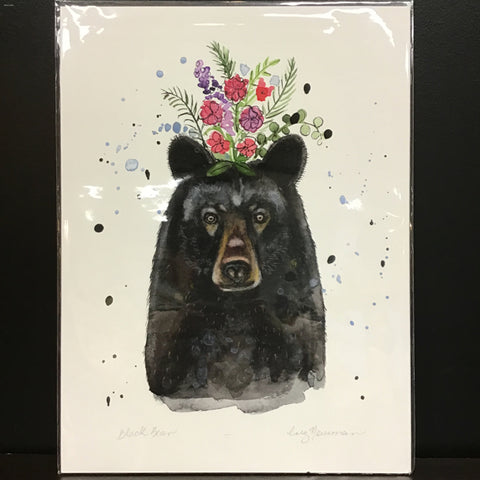 Cruz Illustrations "Black Bear" 9x12 Signed Art Print