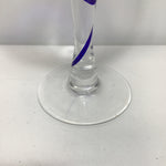 Set of 3 Modern Pier 1 Blue Swirline Margarita Glasses