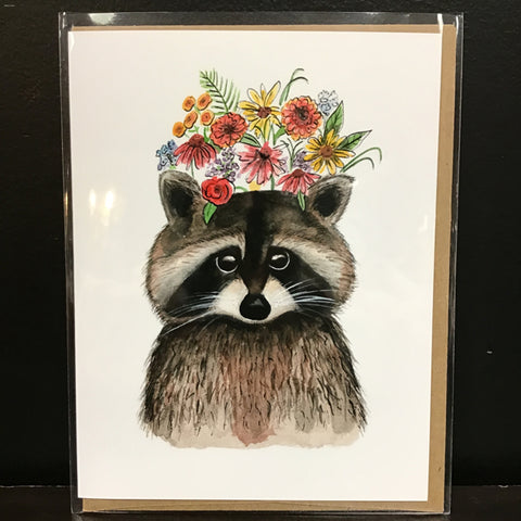 Cruz Illustrations "The Soulful Raccoon" Greeting Card