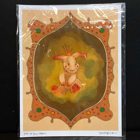 Yen Ospina "Year Of The Rabbit" 8.5x11 Signed Art Print